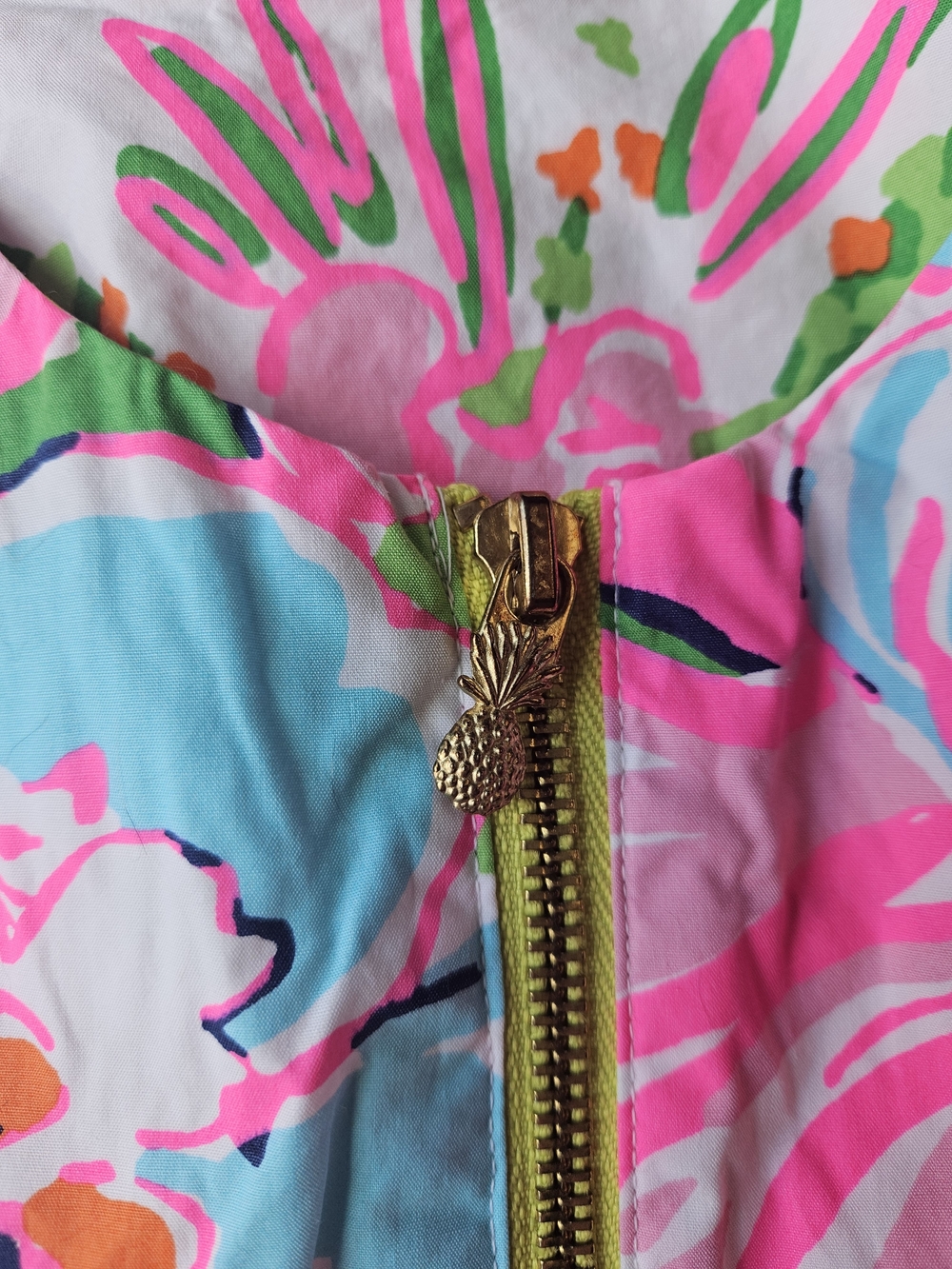 Lilly Pulitzer Bright Floral Mini Dress in Pink, Green, Blue, Orange - Picture 3 of 7